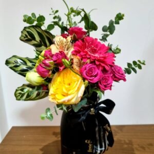 Espumante ou vinho com flores