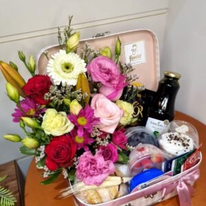 Maleta café com flores (G2)